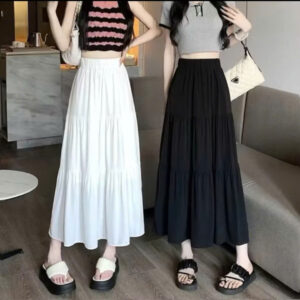 Chân váy Midi 3 Tầng Xếp Ly Chất Mềm 2 Lớp Thoáng Mát